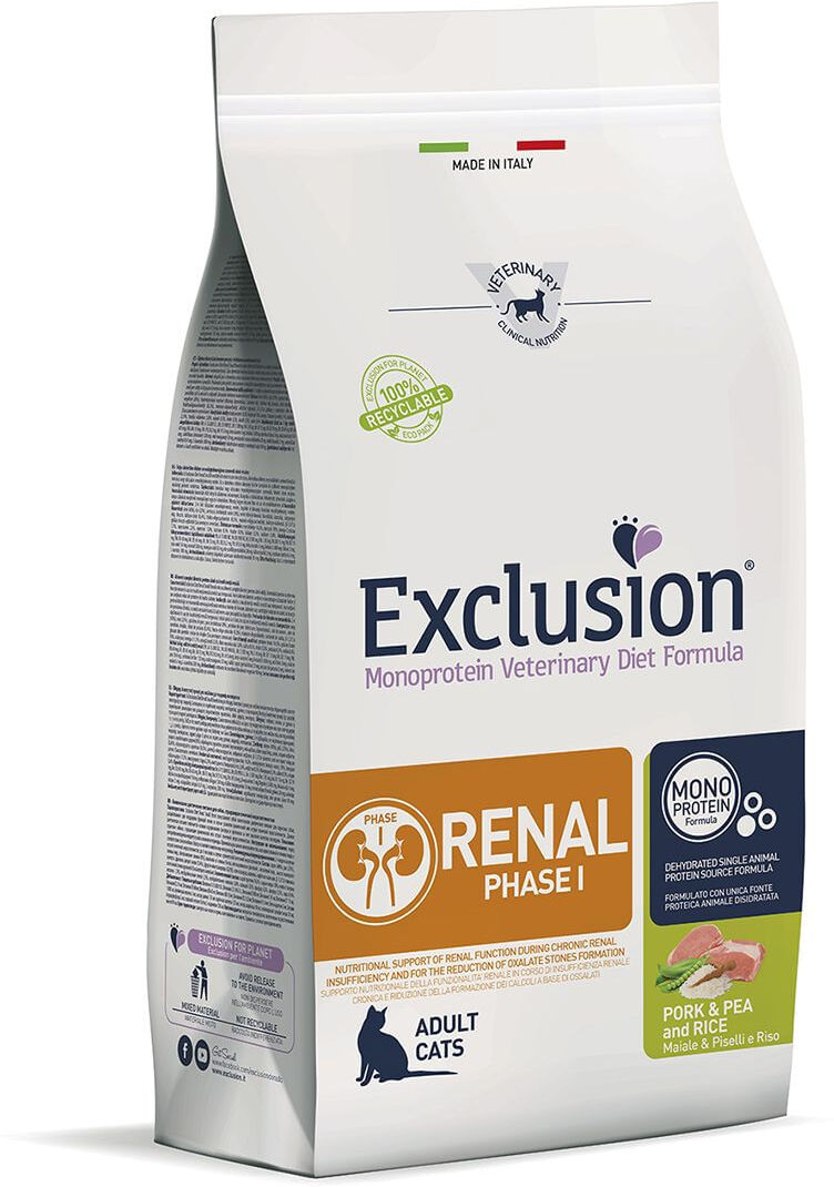Exclusion Renal Fase 1 Adult Cat Maiale e Piselli 1.5KG