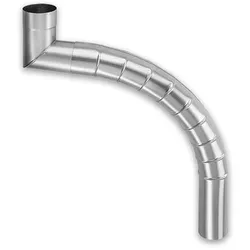 Gliederbogen Grömo Zink Ø100mm, gepresst, verschiedene Größen (Ausführung: Länge 1200-1295mm)
