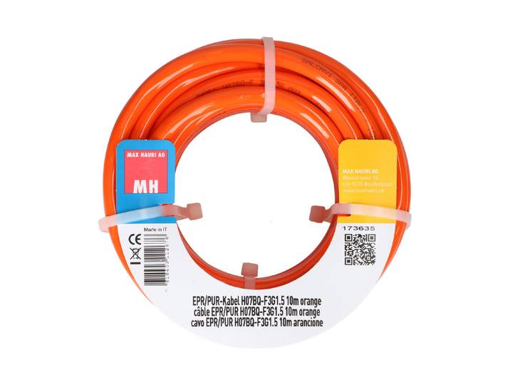 Max Hauri AG EPR/PUR-Kabel H07Bq-F3G1.5 10m orange