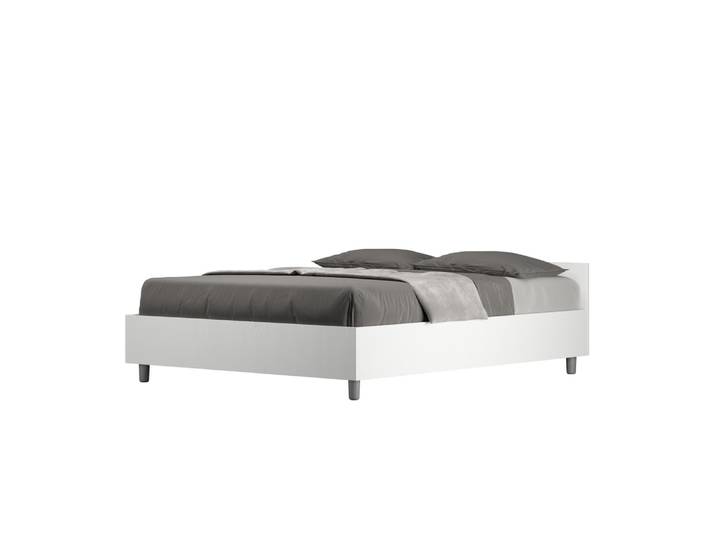 Lit coffre 140x190 effet bois frêne blanc
