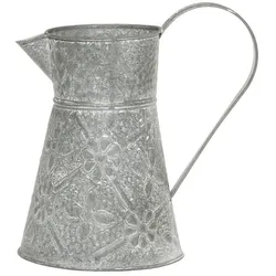 Chic Antique Eisenkanne mit floralem Muster, 23,5x23x15,5 cm