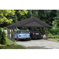 Skan Holz Schwarzwald - Satteldach Doppelcarport 684 cm Holzcarport