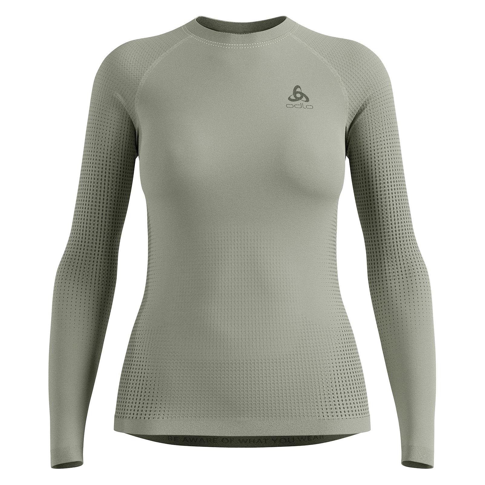 Odlo Women's BL Top Crew Neck L/S Performance Warm Eco (XL) (19619110876XL)