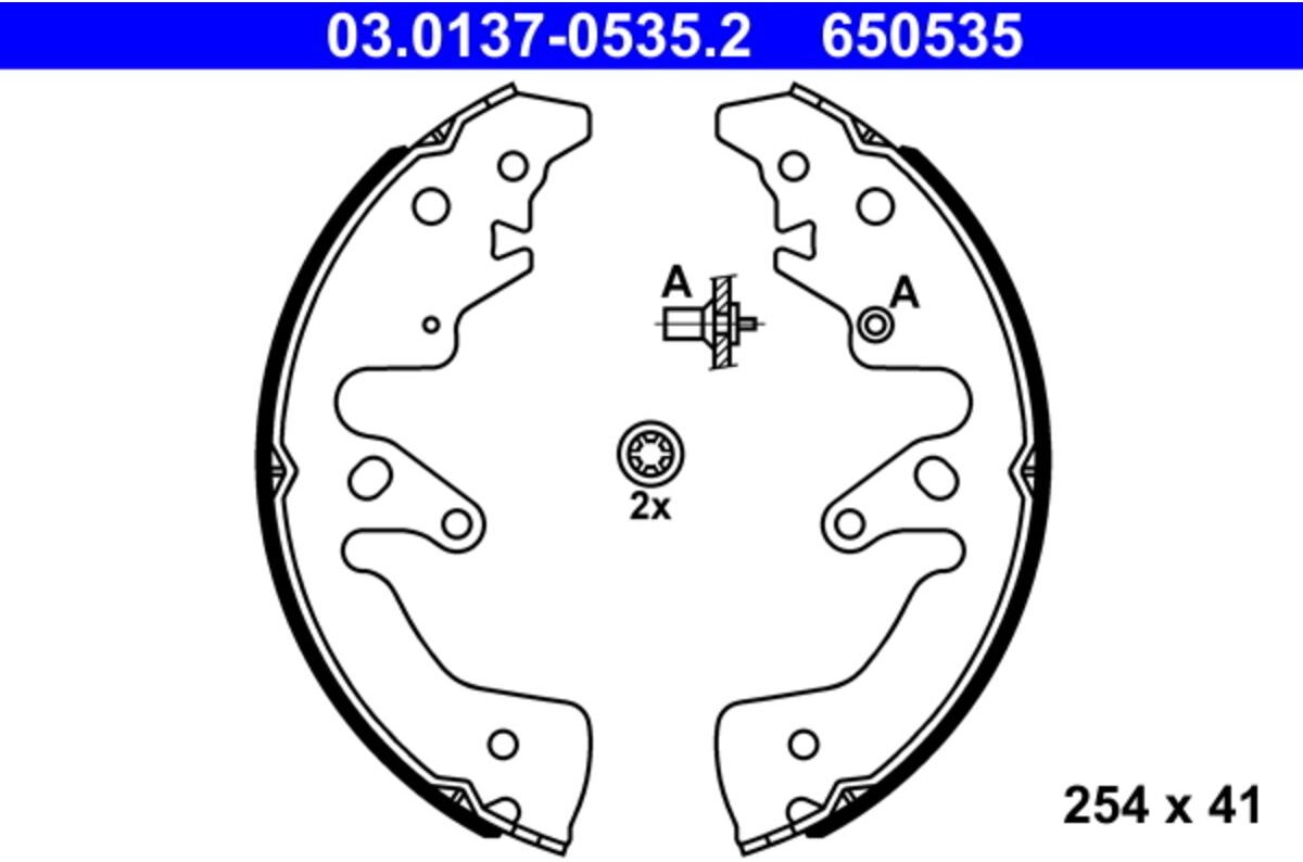 Bremsbackensatz ATE 03.0137-0535.2