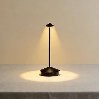 Inspired Living LumiTouch Cordless Table Lamp Rechargeable LED Touch Control Dimmable Table Lamp black 2pcs