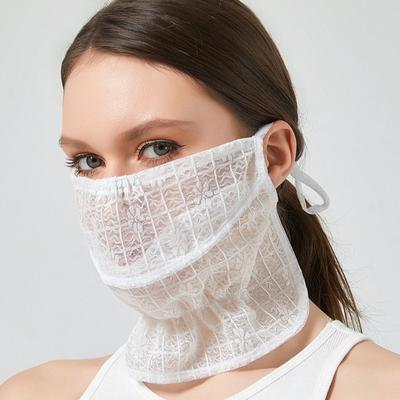USA Free Shipping Shop Summer UV Face Mask With Neck Protection Breathable Sun Protection Face Cover white