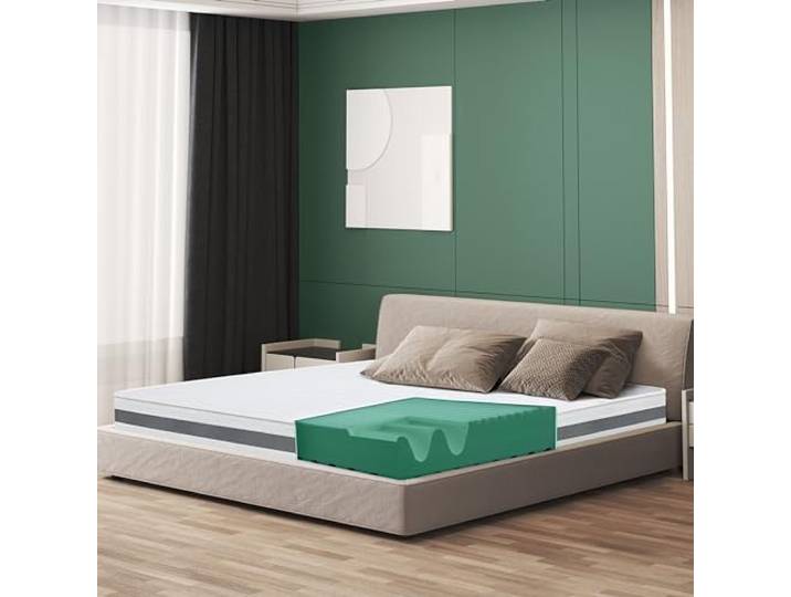 The White Stone Orthopädische Matratze 135 x 190 aus antibakteriellem Memory Höhe 16cm 3D-Air-Bezug aus hypoallergener und milbenhemmender Faser 7 differenzierte temperaturempfindliche Zonen