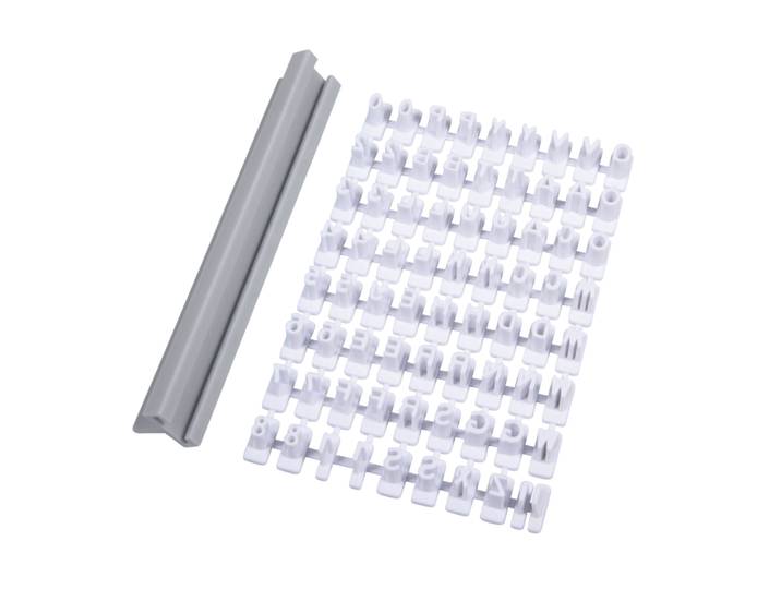 Buchstaben und Zahlen Stempel, Stecksystem, für Modelliermassen