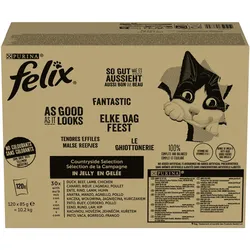 FELIX Countryside Selection Katzenfutter Fleischmix in Gelee 120x85g