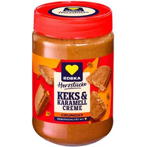Edeka Karamellcreme Herzstück Keks & Karamell, crunchy, mit karamellisiertem Keksgeschmack, 400 g