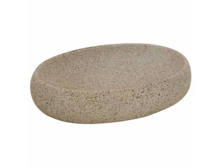 vidaXL Vasque à poser sable ovale 59x40x15 cm céramique