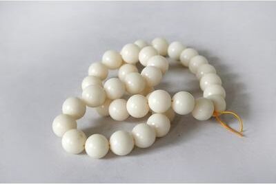 Artissance Decorative Bodhi Root Bead, 18 Inch Long, White