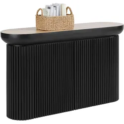 Konsole Tiffy Schwarz/Eichefarben