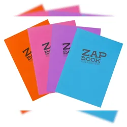 Clairefontaine 5x Zap Book, Skizzenbuch A5, geleimt, 160 Blatt 80g - Zufällige Farbsortierung 3358C