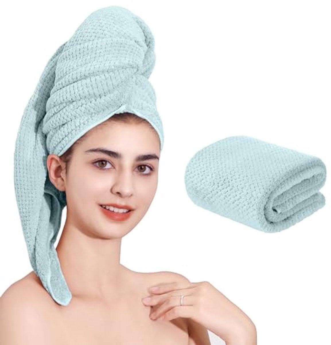 Microfiber Haar Handdoek - Sneldrogend & Ultra Absorberend voor Lang en Dik Haar