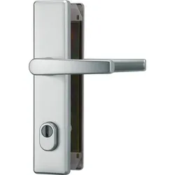 HT-Schutz-Drückergarnitur,Langsch. HLZS814,Profilzylinder gelocht,E92,Aluminium
