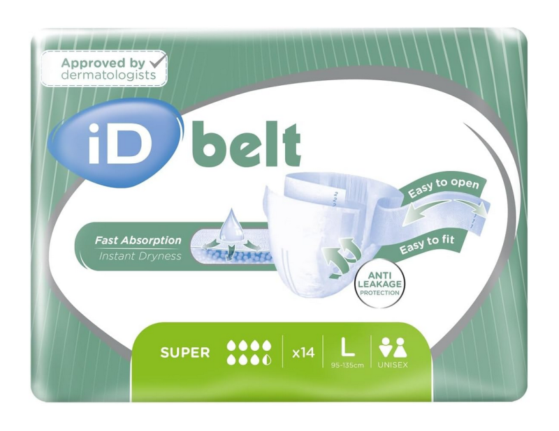 Ontex iD ID Expert Belt Super Large - 4 paquets de 14 protections