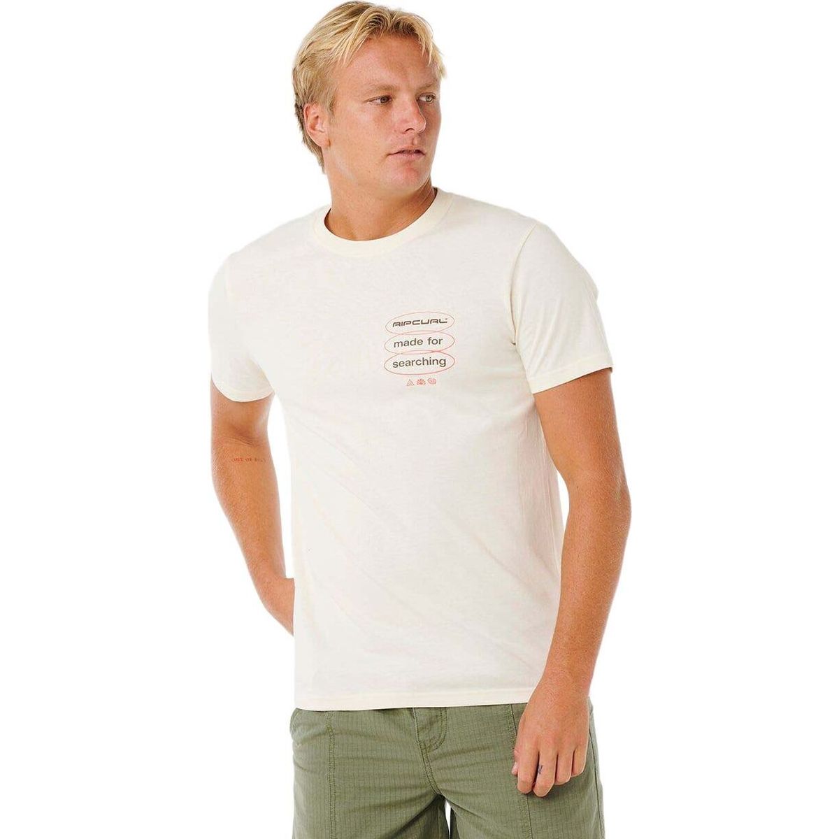 RipCurl Vaporcool Search 3 Stacks Tee bone (3021) XS 0X5MTE-3021-XS
