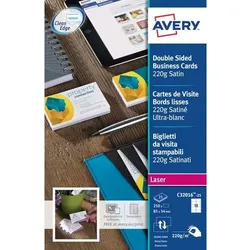 AVERY Zweckform Premium Visitenkarten 220 g/m2 Weiß 25 Blatt à 10 Stück