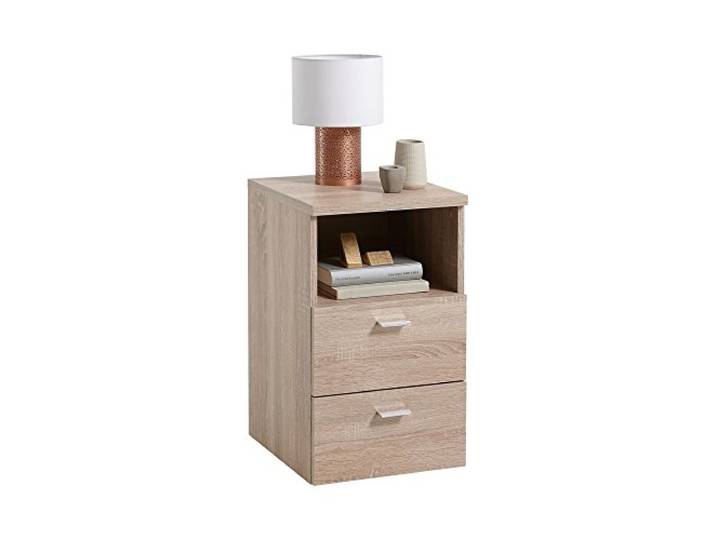 FMD Möbel, 652-001E Nachtkonsole in ausführung eiche nachbildung, melaminharz beschichtete spanplatte maße 35.0 x 61, 5 x 40.0 cm (BHT)