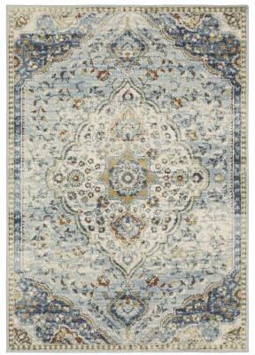 Style Haven Bassel Vintage Medallion Blue/ Multi Indoor Area Rug
