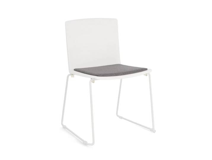 Set 4 chaises acier blanc total