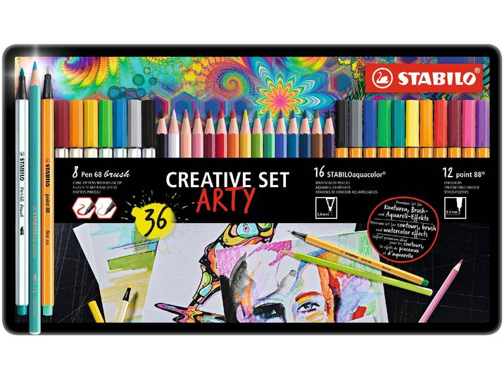 Aquarellstifte STABILO Aquacolor ARTY 3 , bunt, Stifte, Aquarellstifte