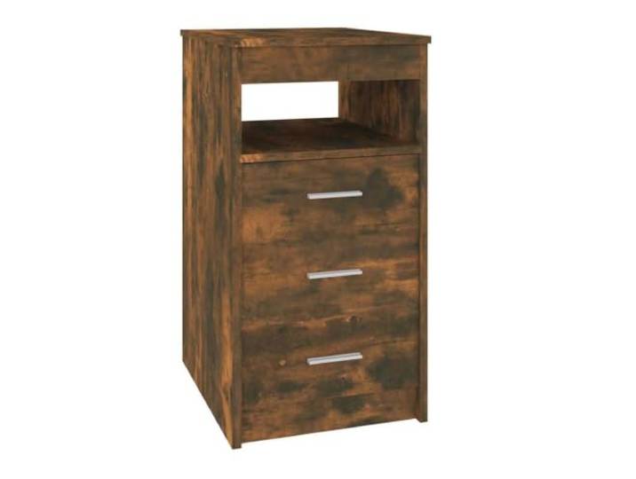 Heofavd Sideboard mit 3 Schubladen 40x50x76 cm Kommode Räuchereiche