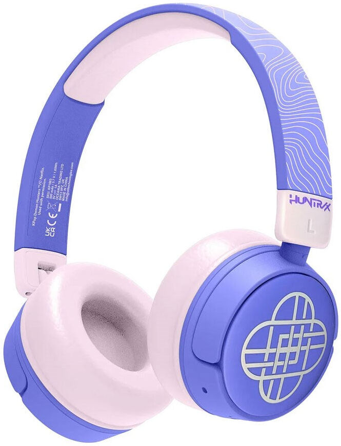 KPop Demon Hunters KPDH Trådløse Høretelefoner til Børn - On-Ear - Huntrix Symbol / Lilla