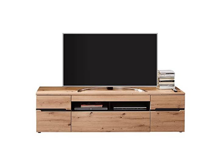 TV Lowboard in Artisan Eiche Nb. mit Graphit, B/H/T: ca. 192/53/47 cm