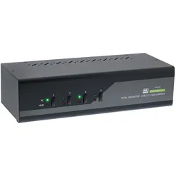 InLine KVM Desktop Switch, KVM Switch, Schwarz, Grau