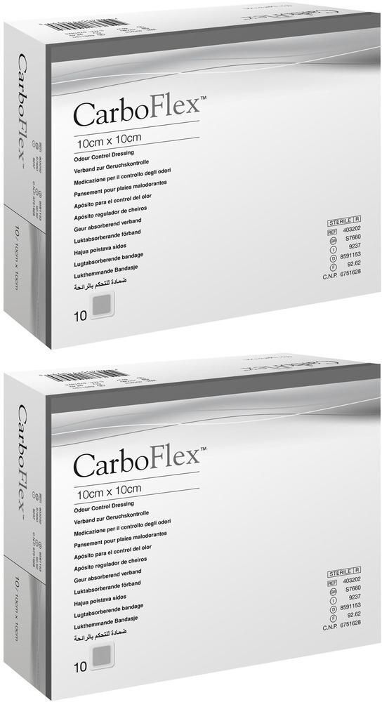ConvaTec Carboflex 10x10 cm Verband 2x 2x10 St