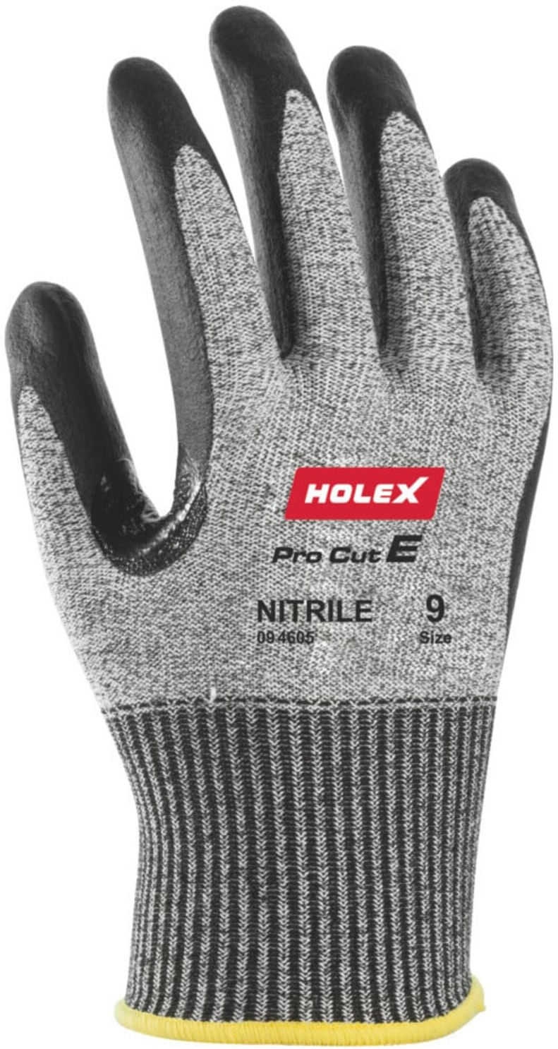 HOLEX Handschuh-Paar Cut, schwarz/grau, Schnittschutzklasse E, Größe 8, Heavy Duty (094605 8)