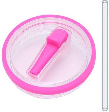 Modern Mode Marketplace Flip Straw Tumbler Lid Replacement For Stanley Quencher Spill Proof Travel Cover rose Red