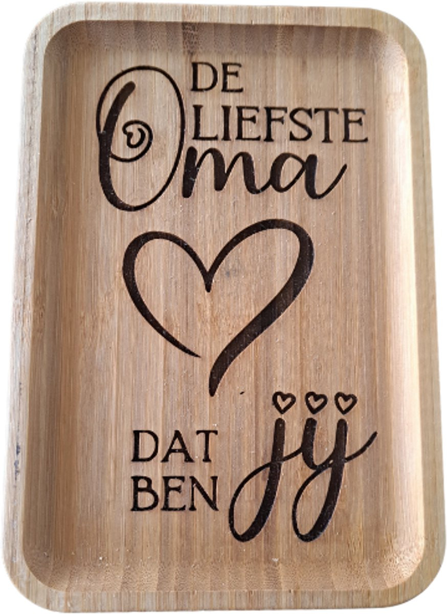 Bamboe Borrelplankje Oma Dat Ben Jij