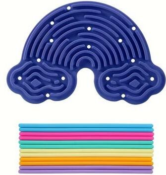 Uplift Treasures Silicone Sensory Decompression Board Toy pink And White