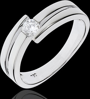 Edenly Ring Kostbarer Kokon - SalomÃ© - WeiÃŸgold - 18 Karat