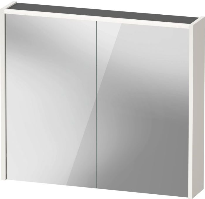 Duravit D-Code Spiegelschrank Verspiegelt DC7106022222000 800x700x148,Weiß Hochglanz, Steckdose J, LED