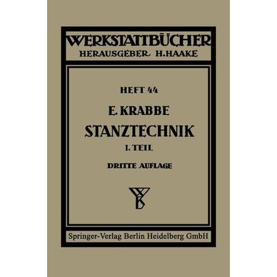 Schnittechnik, Taschenbuch von Erich Krabbe, Springer Berlin, 978-3-662-23094-7