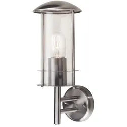 Außenleuchte Wandlampe Edelstahl H 36,5 cm Gartenlaterne Außenwandleuchte IP44