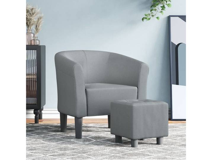 furnicato Cocktailsessel Moderner Clubsessel Hellgrau 70x56x68 cm mit robustem (1-St), Atmungsaktiver Sessel mit Schaumstofffüllung für das Wohnzimmer