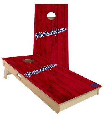 Skip's Garage Philadelphia Vintage Baseball Outdoor Cornhole Board Set
