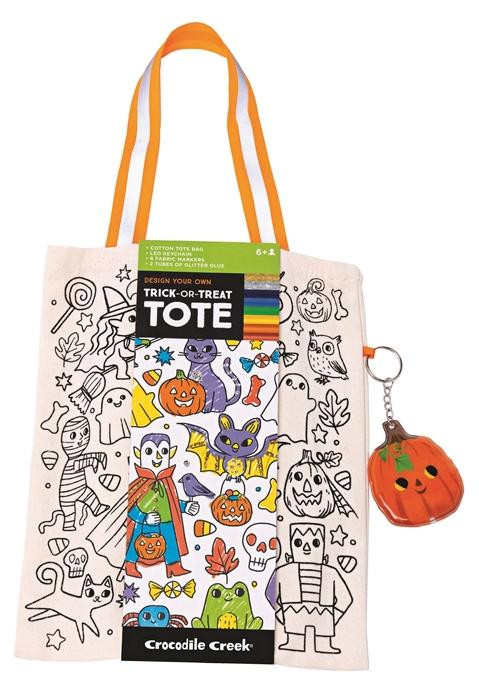Crocodile Creek Halloween Mal-Totebag - Creatieve tas voor het verzamelen van snoepjes