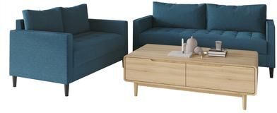 Craft Porch CraftPorch Contemporary Linen Upholstered 2-Piece Living Room Set
