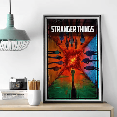 Inspire Picks Stranger Things Canvas Poster Retro TV Series Wall Art For Home & Cafe Decor 9 40x60cm
