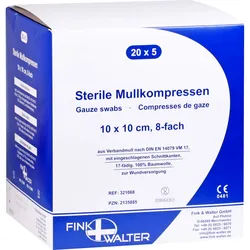 Mullkompressen 10x10cm Steril 8-Fach 100 ST
