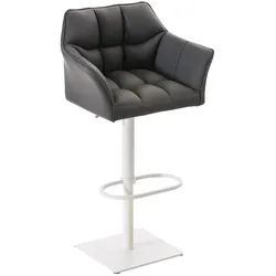 CLP Barhocker Damaso W - Farbe: grau, Gestellfarbe: weiß