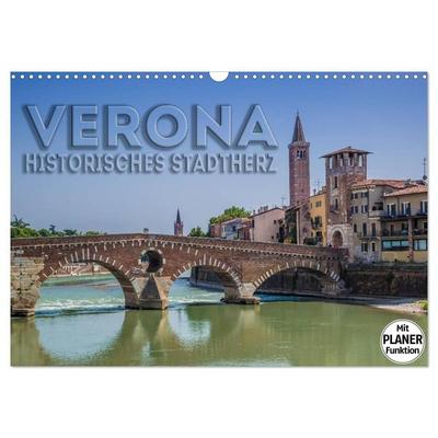 VERONA Historisches Stadtherz (Wandkalender 2027 DIN A3 quer), CALVENDO Monatskalender