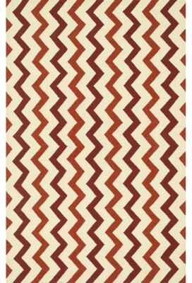 Alexander Home Indoor/ Outdoor Hand-hooked Geometric Red/ Rust Rug