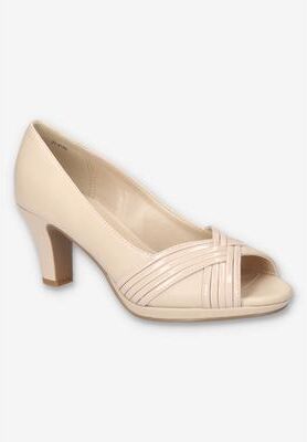 Women's Lavish Platform Pump by Easy Street in Nude (Size 12 M)